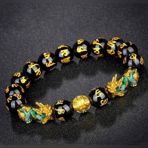 New Feng Shui Black Obsidian Wealth Bracelet